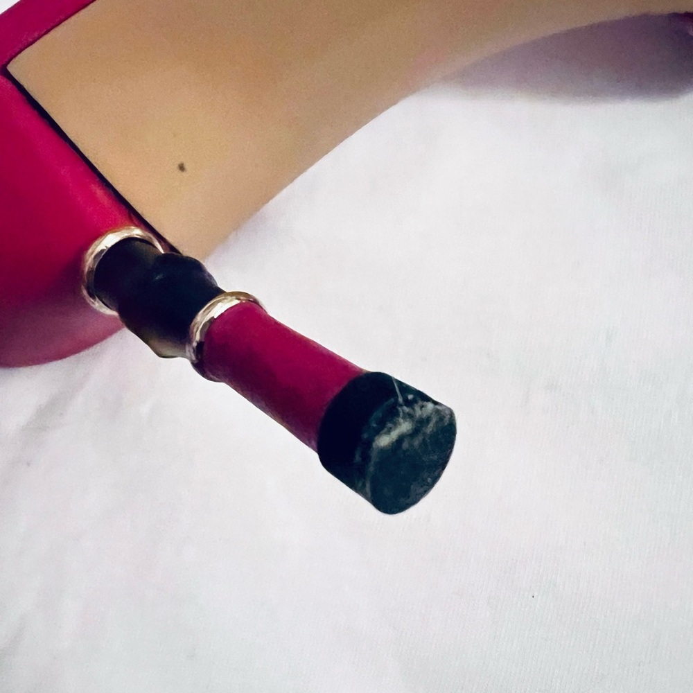 (NEW) Gucci Pink Bamboo Heels Sandals, 5.5B - Picture 10 of 10